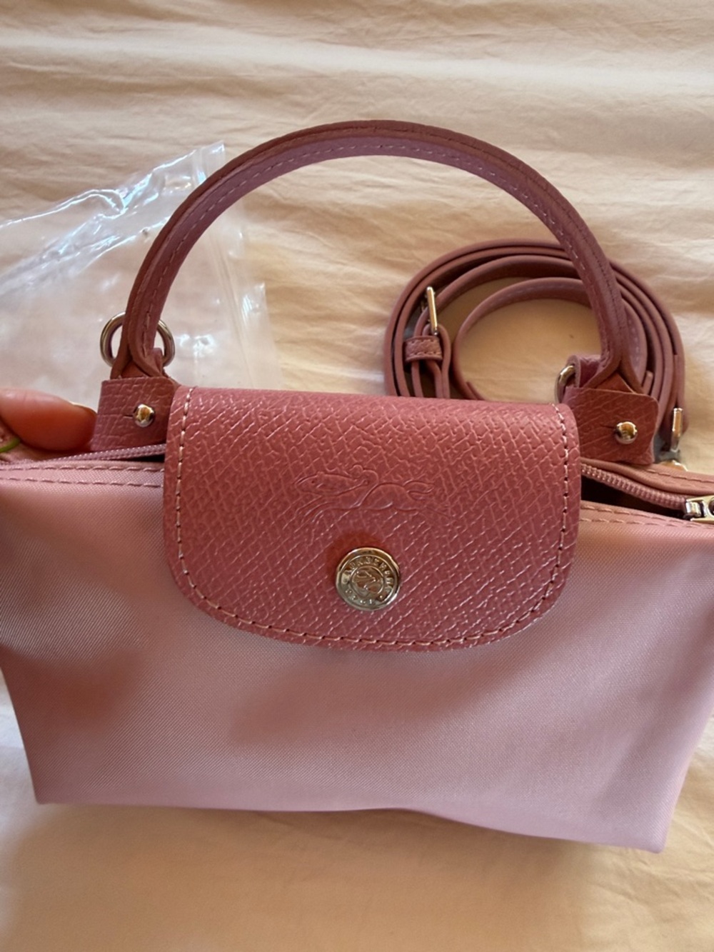 Longchamp Pink Women's Top-Handle Crossbody Bag- mini - Picture 2 of 7